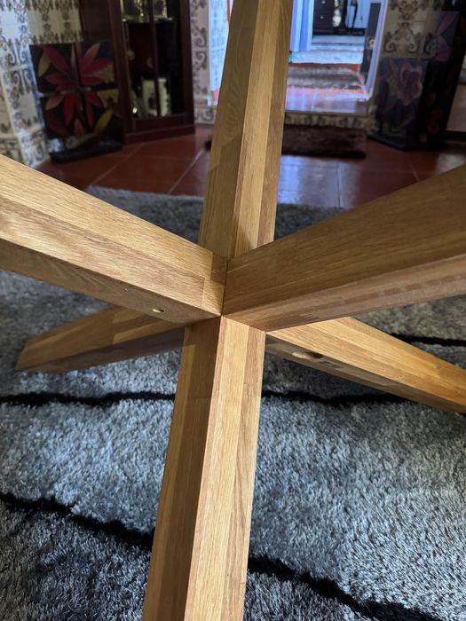 Mesa de sala em vidro/madeira nova