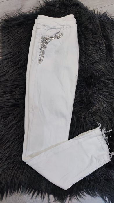 Spodnie damskie Jeans białe S Imperial