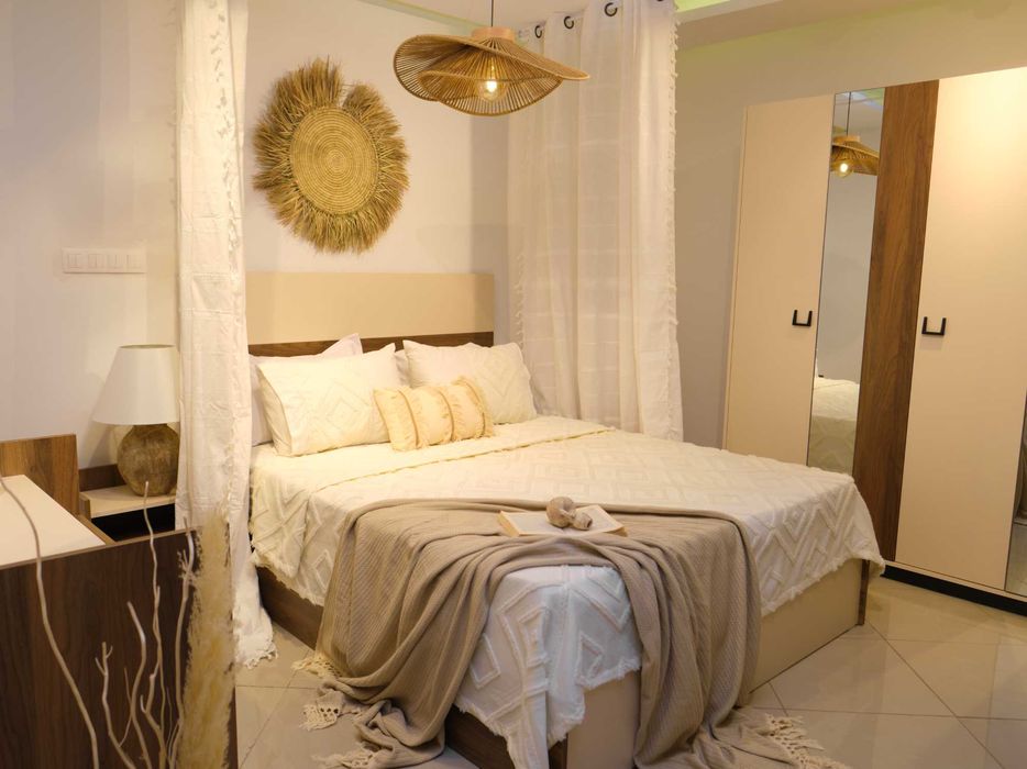 Conjunto Quarto Completo Casal Novo | Cama Roupeiro Cómoda Mesa