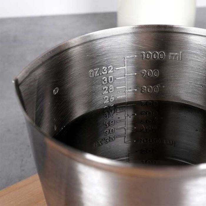 MIARKA Kuchenna Dzbanuszek Kubek STALOWA 1L