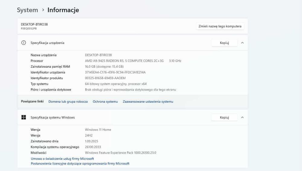 Komputer stacjonarny AiO Lenovo A340-22AST
