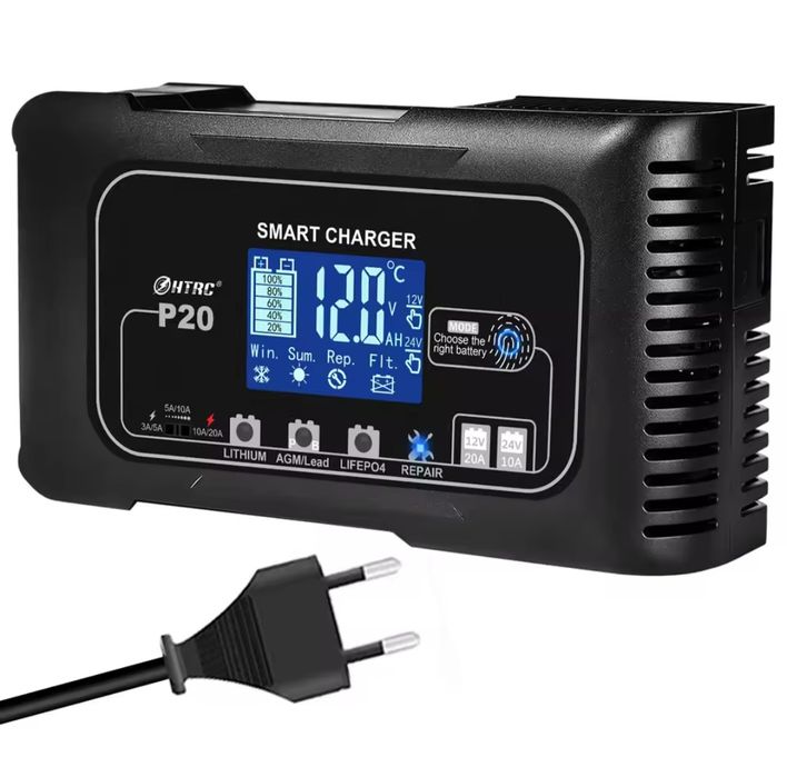 Зарядний пристрій для акумуляторів 12V та 24V HTRC P20
