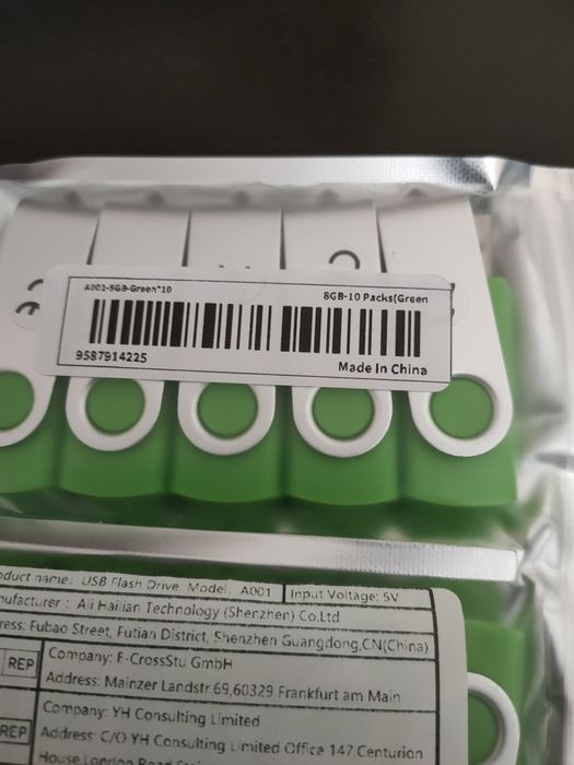 Pendrive zielony 8 GB