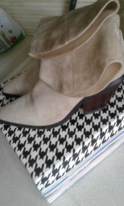 Шкіряні чобітки ковбоі натуральний замш 39 розмір