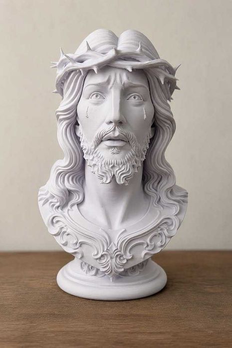 Estátua Jesus Cristo com Coroa de Espinhos — Escultura