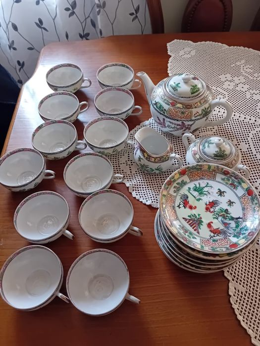 Conjunto de chá porcelana de Macau