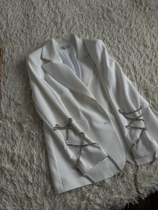 Піджак One by One oversize молочного кольору, розмір S