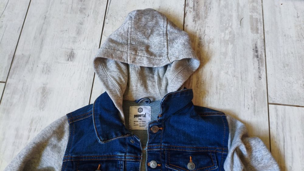 Bluza jeansowa z kapturem 146