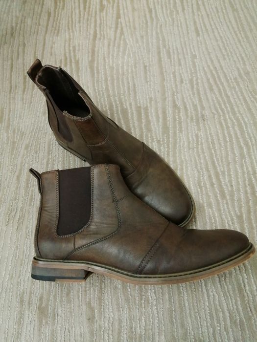 Buty męskie wsuwane brazowe