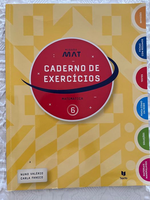 Caderno Exercícios Matemática 6.ano ISBN 978-972–47-5767-4