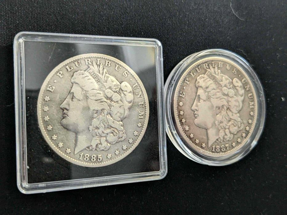 Srebrne monety dolar USA - Morgan 1885 O Morgan 1887 O
