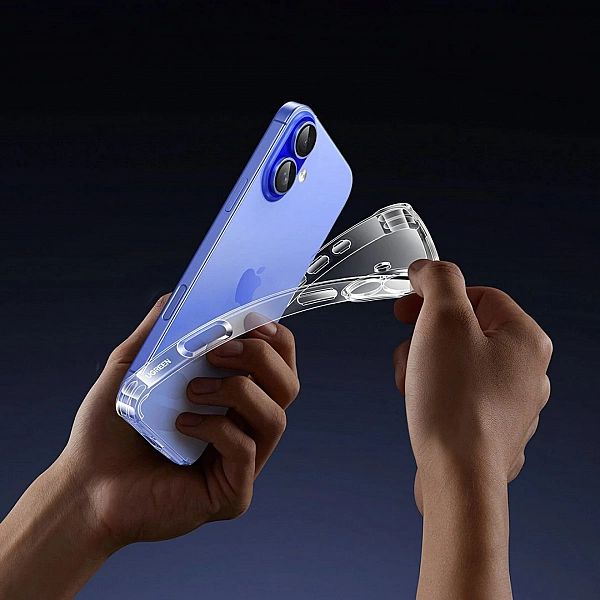 Etui Ugreen Bright Cushion CA101 na iPhone 16 Plus - przezroczyste