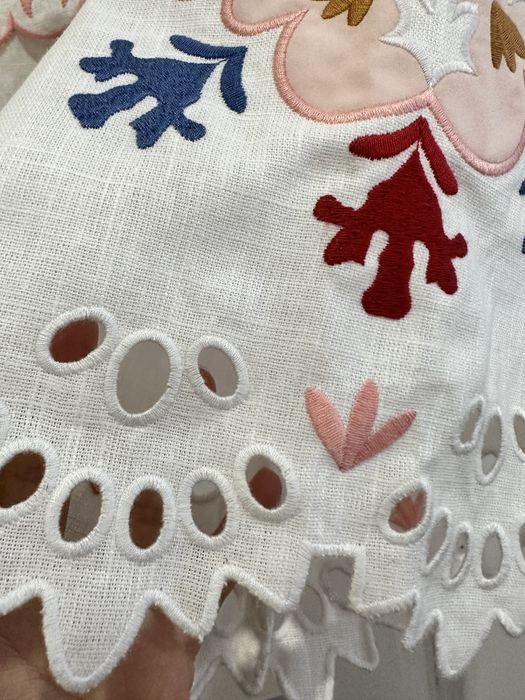 Белая вышиванка лляная льён