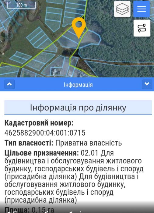 Продаж зем. ділянки під забудову біля лісу с. Карачинів