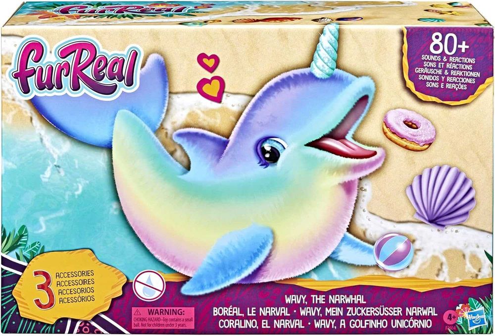 Интерактивный единорог нарвал Вэйви FurReal Wavy Дельфин