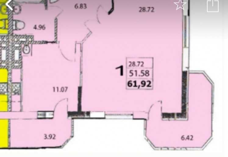 1-комнатная квартира по адресу ул. Скворцова (площадь 62 м²) - Atlanta.ua - фото 6
