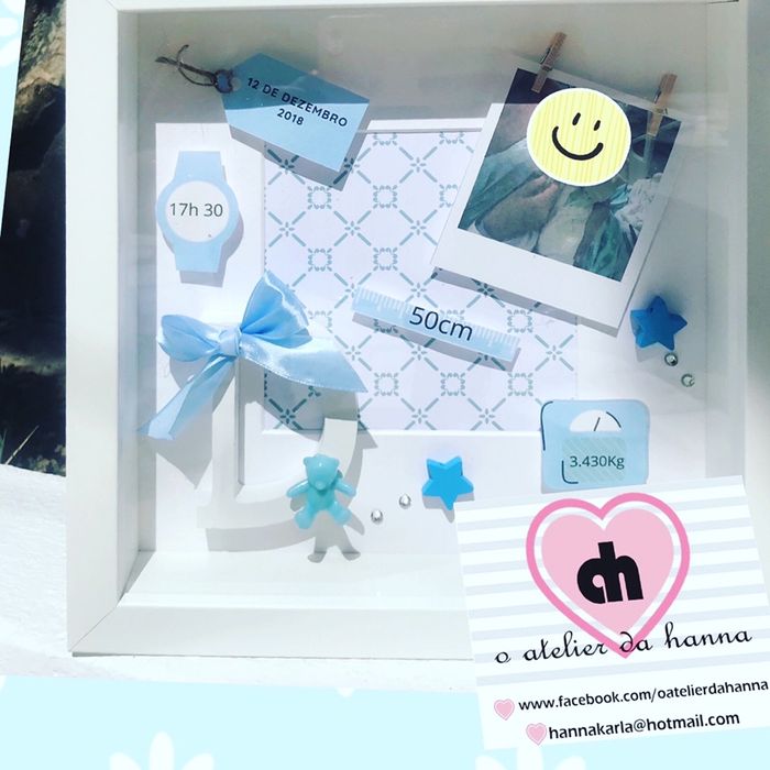 Quadros de nascimento e mealheiros personalizados