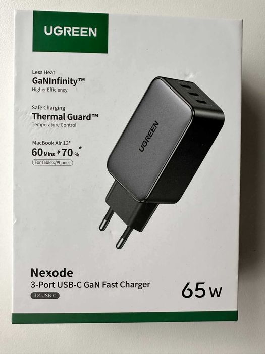Szybka ładowarka UGREEN (3 porty USB-C)