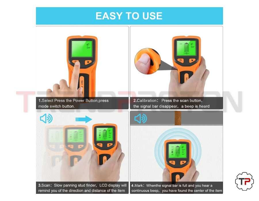 Detector de Metais de Parede 5 em 1
