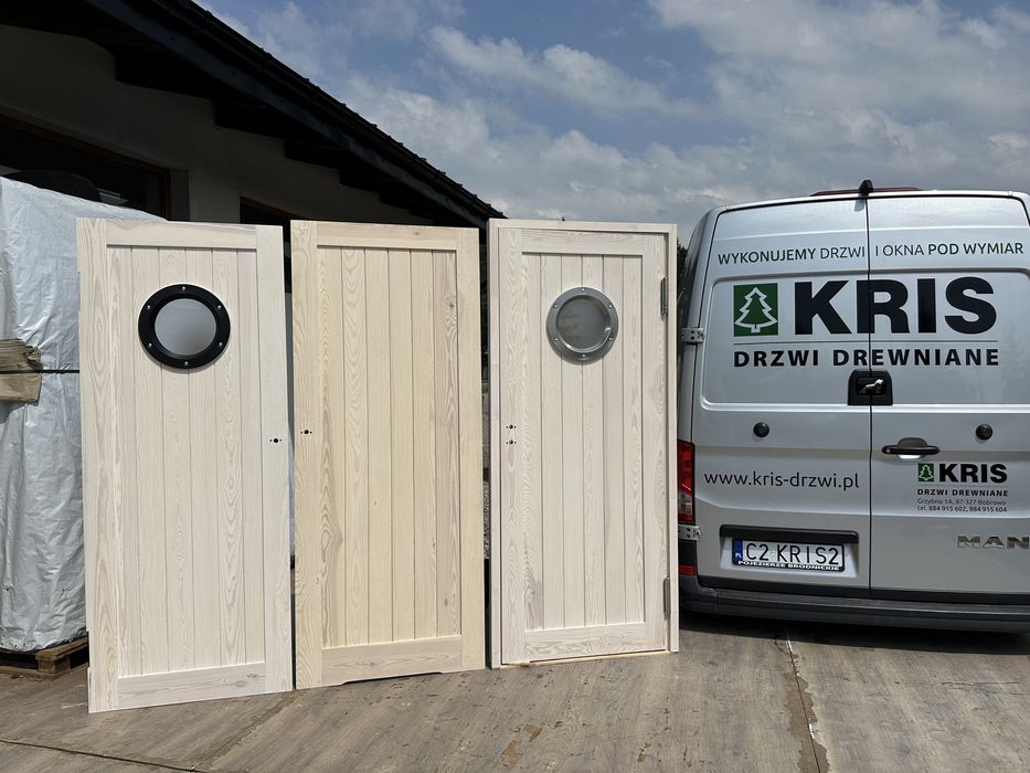 Drzwi drewniane wahadłowe OD RĘKI bielone,czarne,białe CAŁA POLSKA