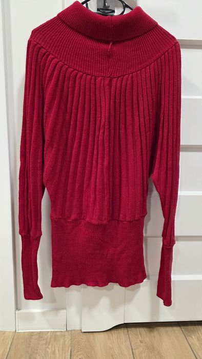 Sweter z golfem kimono