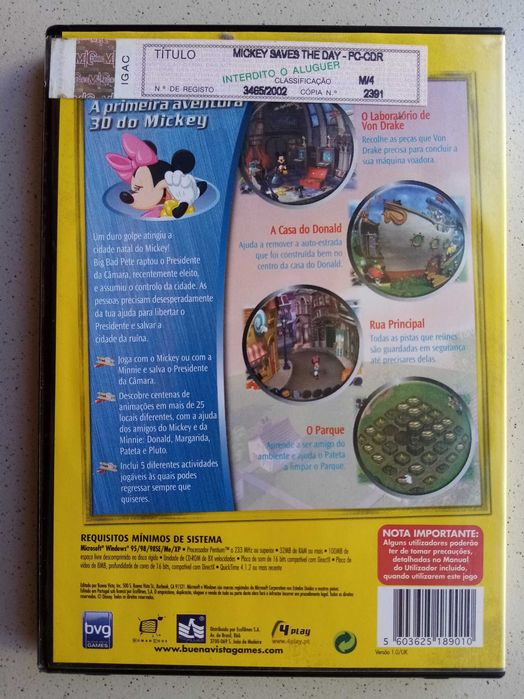 Jogo PC - Disney´s Mickey Saves The Day