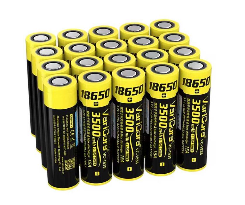 18650 акумулятори VariCore 3500 mah прості плаский плюс НОВІ