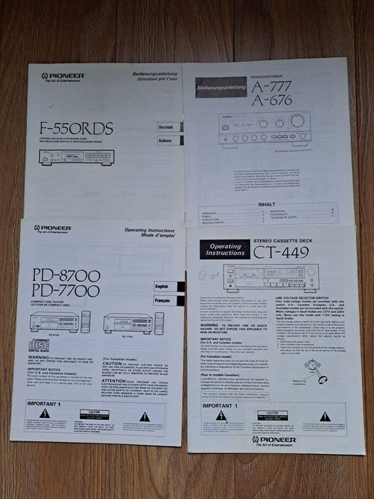 Wieża stereo Pioneer 4 segmenty