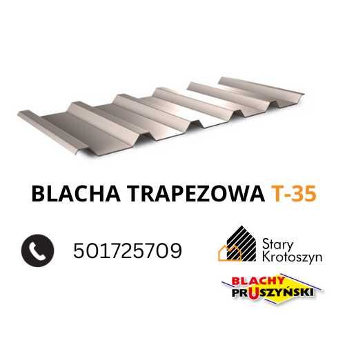 Blacha trapezowa T-35 BLACHY PRUSZYŃSKI I gat. kolor PROMOCJA !