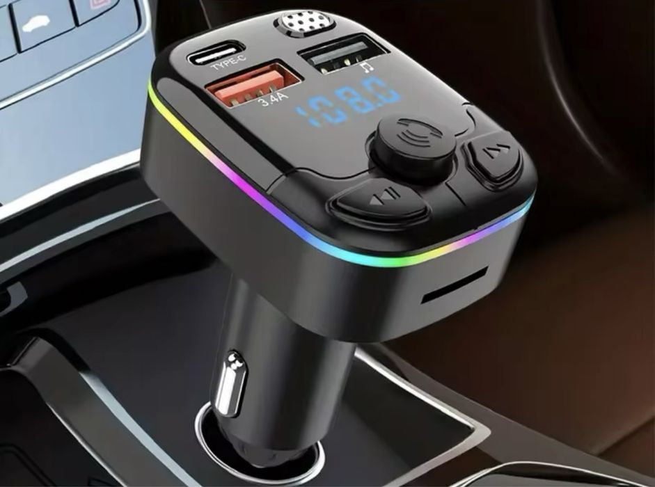 Fm модулятор usb зарядне в прикурювач Bluetooth fm передавач