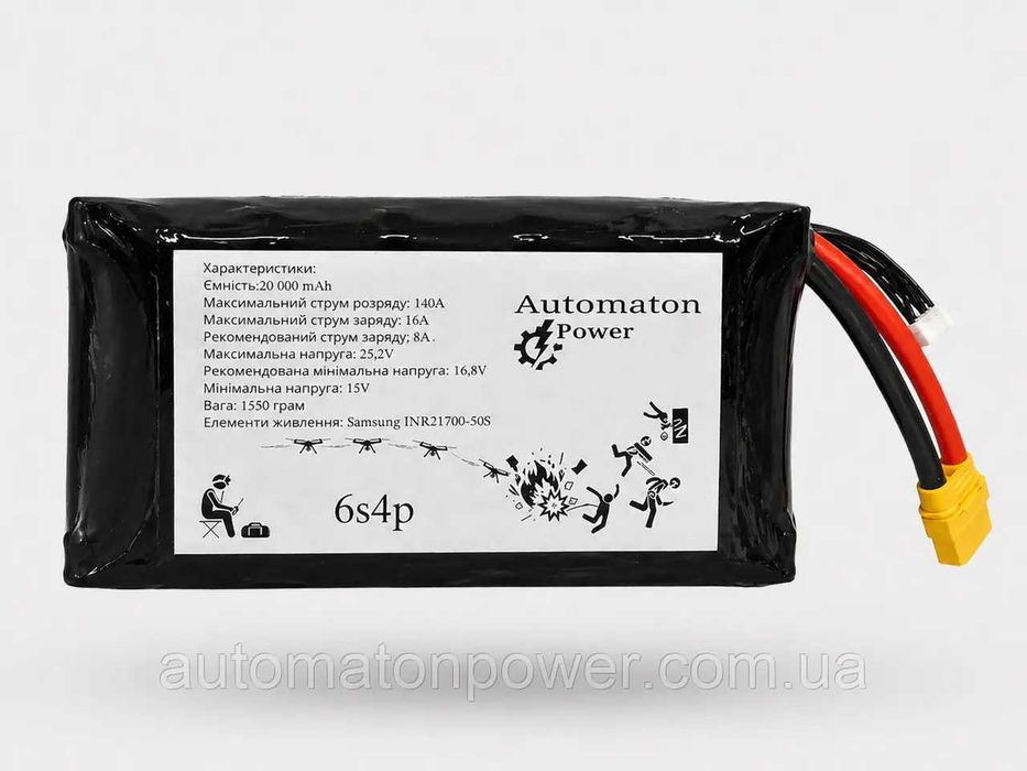Акумулятор 6S4P на елементах Samsung 50s 20000mAh