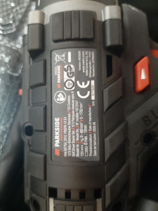Aparafusadora marca PARKSIDE  PERFORMANCE 12V