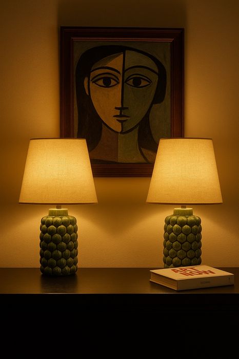 Szwedzkie,ceramiczne lampy 2 szt
