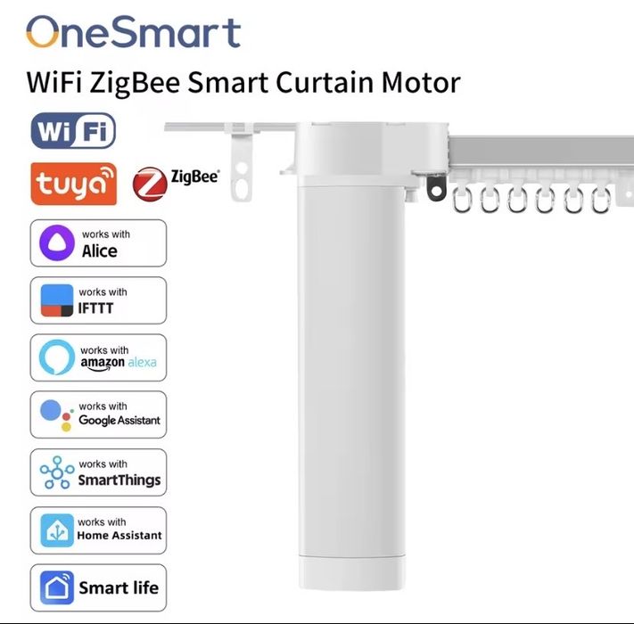 Karnisz elektryczny OneSmart Tuya Smart Life Wifi Zigbee do 6m dlugosci