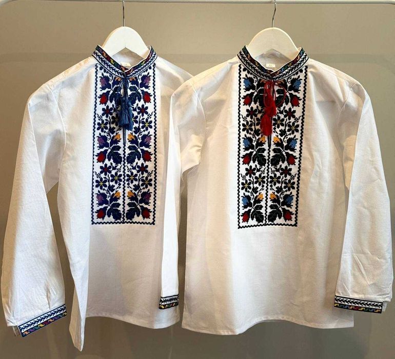 Вишиванка на хлопчика "Лісова пісня" з синім акцентом