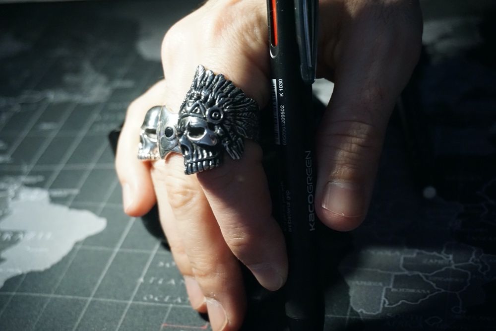 Anel Chief Skull Aço Inoxidável