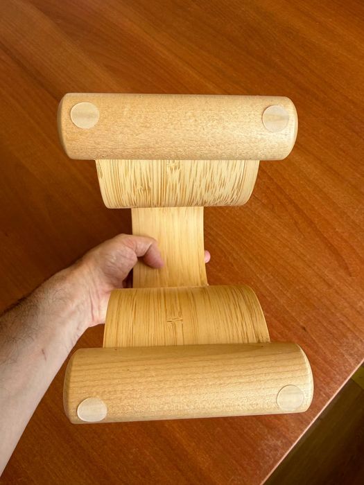 Suporte para Auscultadores design em madeira de bambu