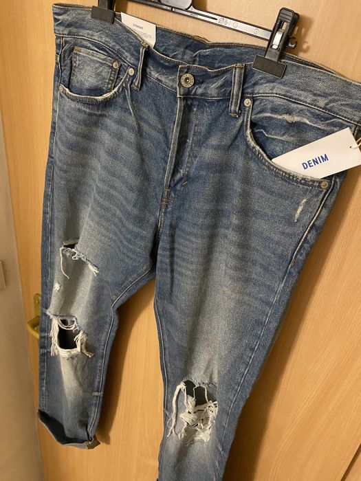 Nowe spodnie dżinsy męskie z dziurami H&M 36 CN180/90A