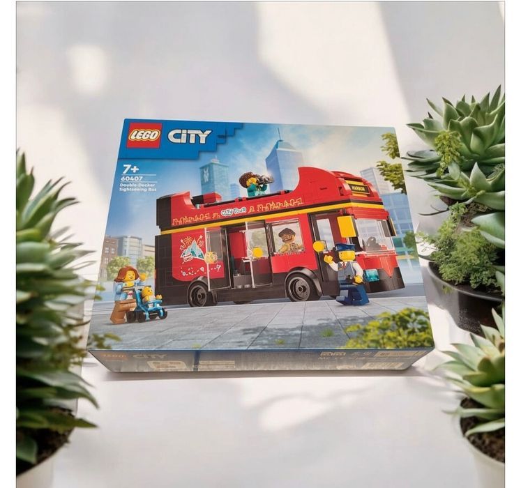 Nowy zestaw LEGO City 60407 Czerwony, piętrowy autokar