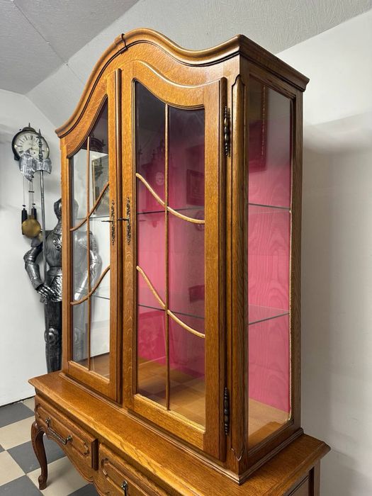 Вітрина дубова у стилі Людивика витрина дерево 3992