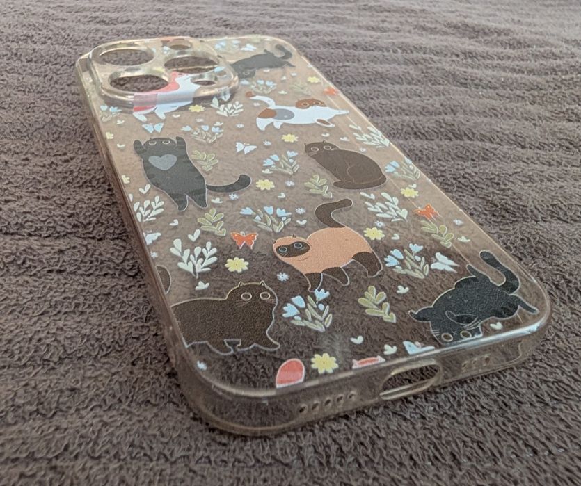 Etui plecki silikonowe jelly case iPhone 14 pro koty kotki