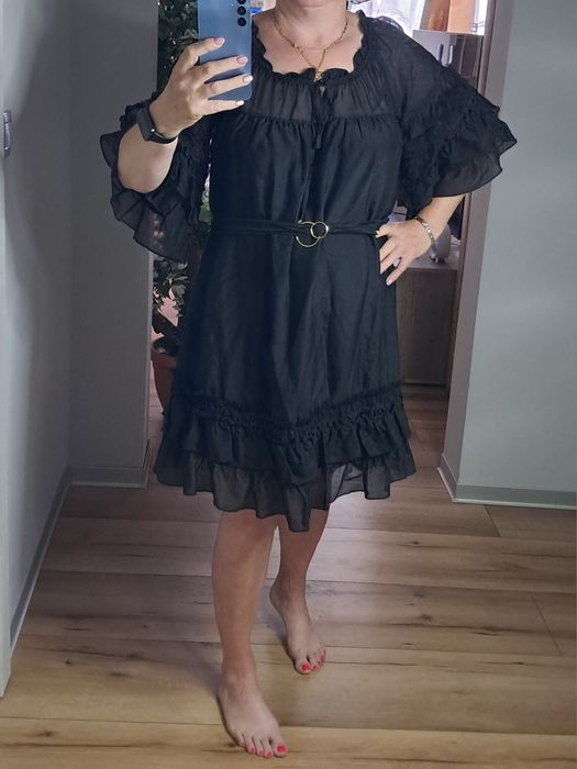 Piękna jedwabna sukienka rozmiar uniwersalny