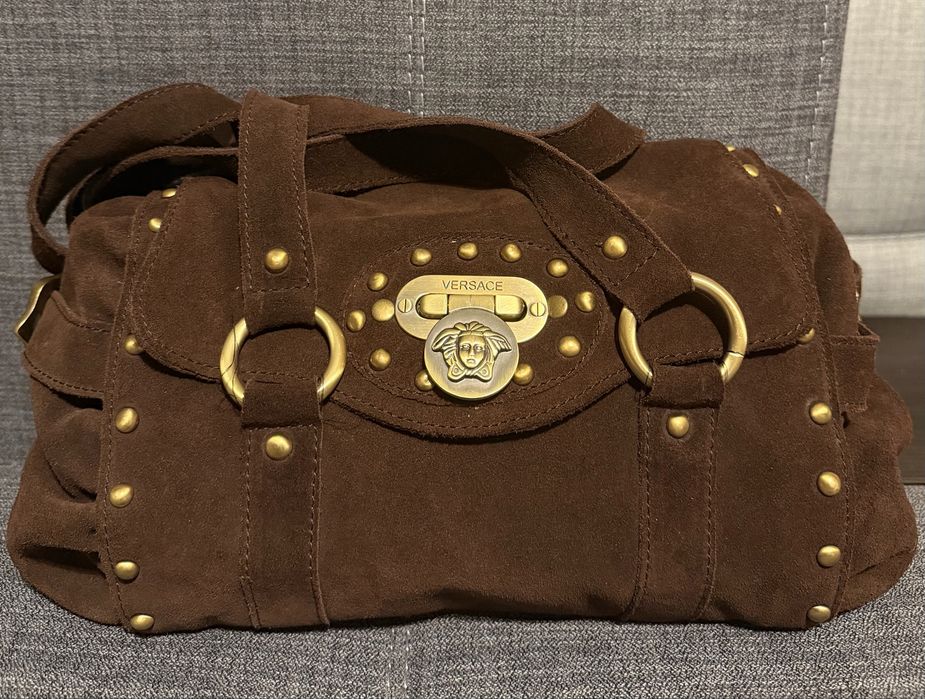 замшева сумка Versace