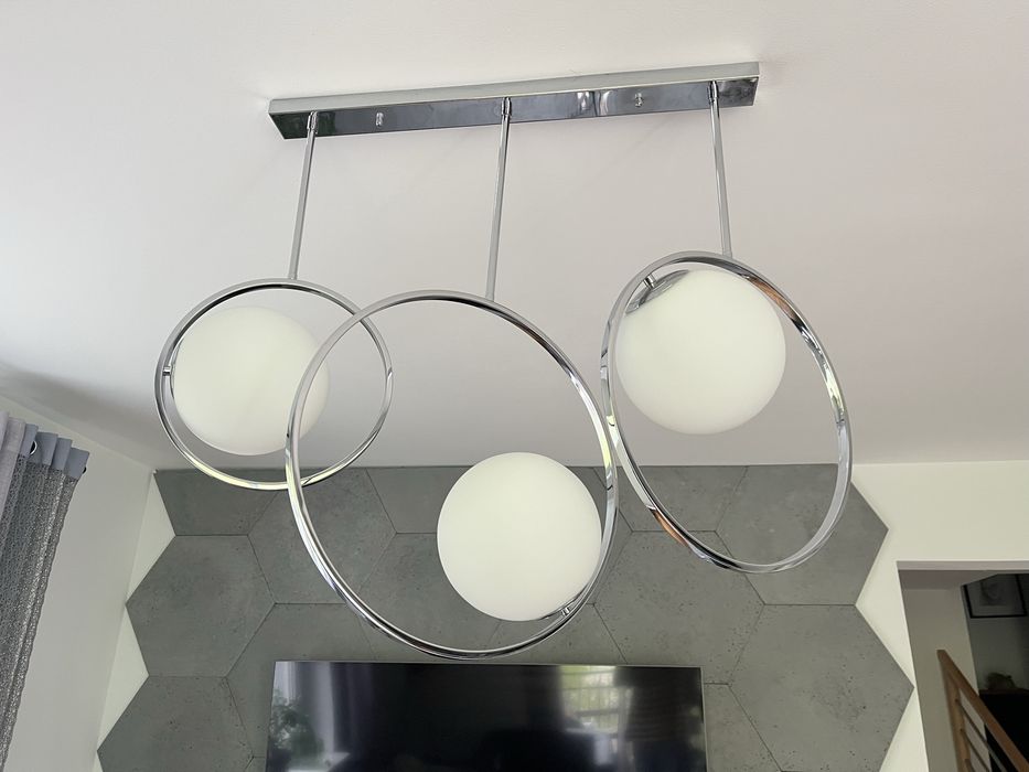 Mcodo Bella 3 – lampa sufitowa chrom, szkło, 3 kule, 70 cm