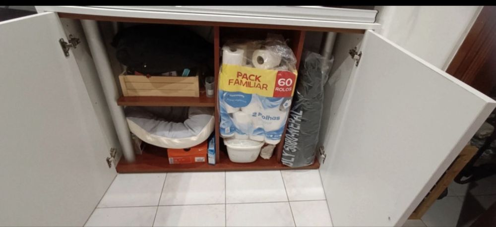 Aquário 170L + Móvel lacado Branco/Negociável