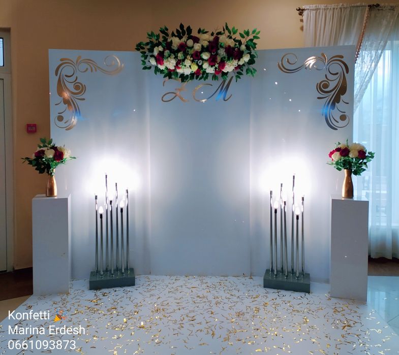 Весільні фотозони, оформление свадьби , президіум