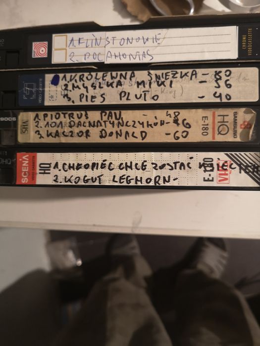 Bajki vhs lata 90 kasety