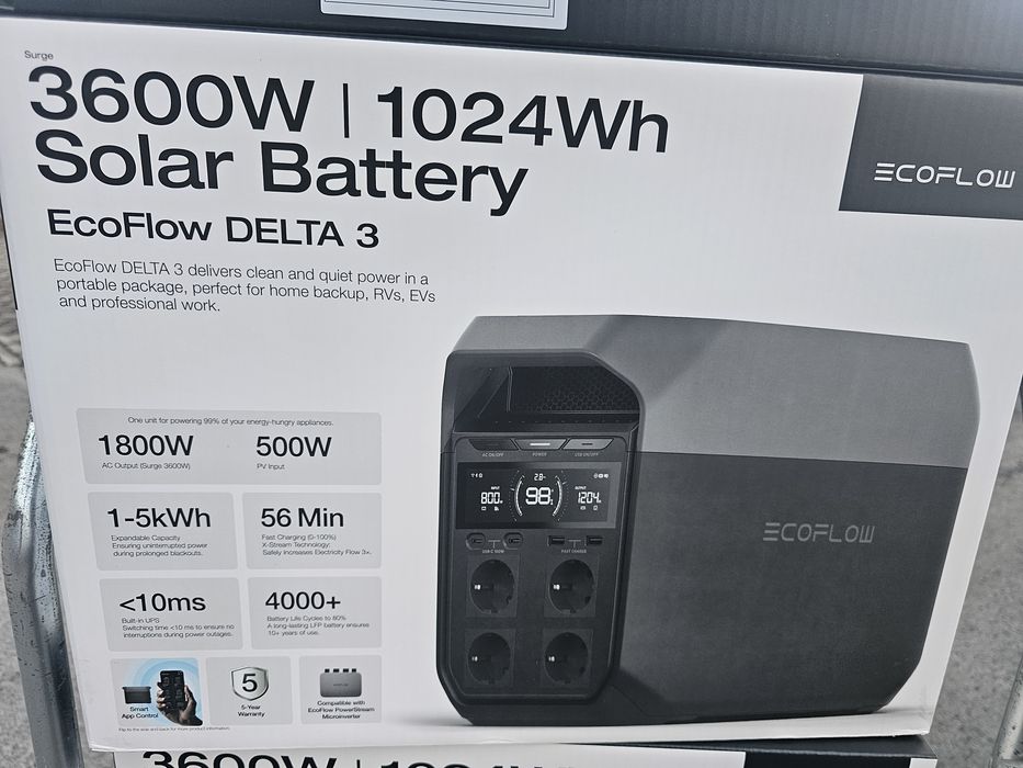 EcoFlow DELTA 3 нова європейська запакована зарядна станція