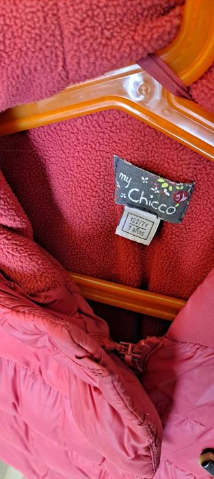 casaco c/capuz forrado c/malha polar da marca chicco para 7 anos