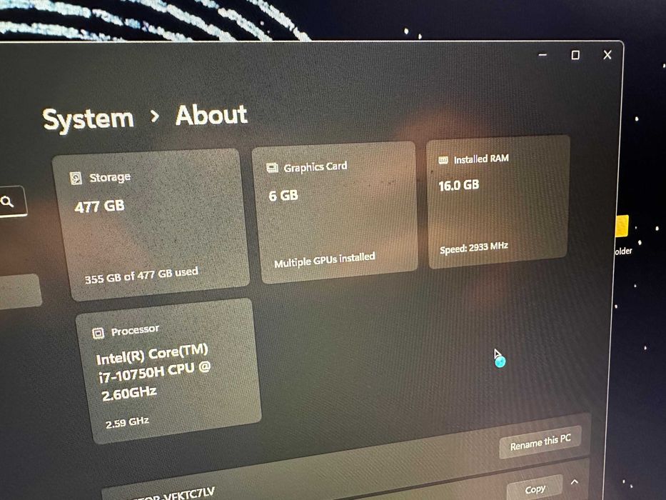 Lenovo Legion 5 i7 16gb ram rtx60